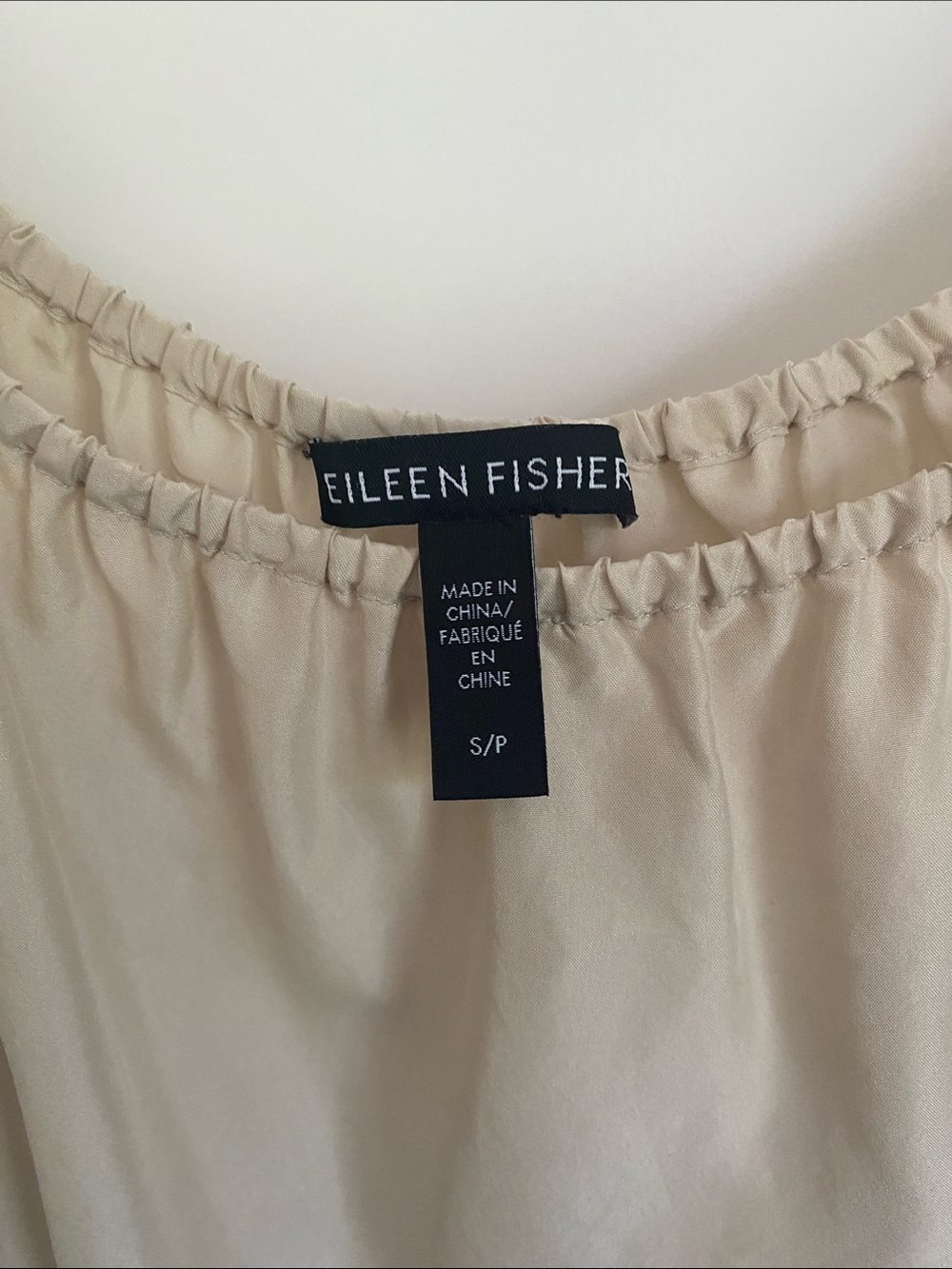 Eileen Fisher Cream Satin Cami and Pants Set - Picture 3 of 4